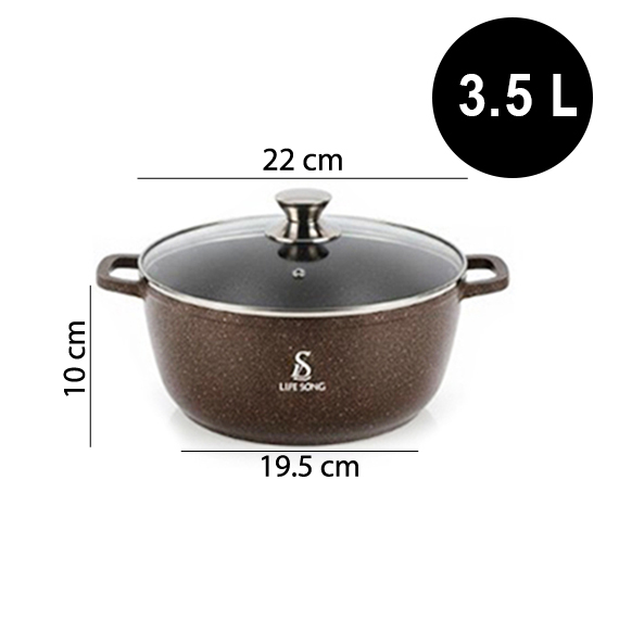 Pot with a glass lid 3.5 liters