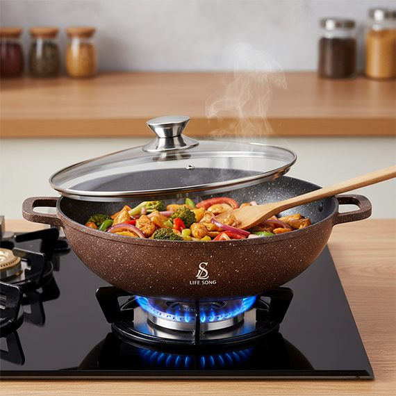 Frying pan with lid 32 cm