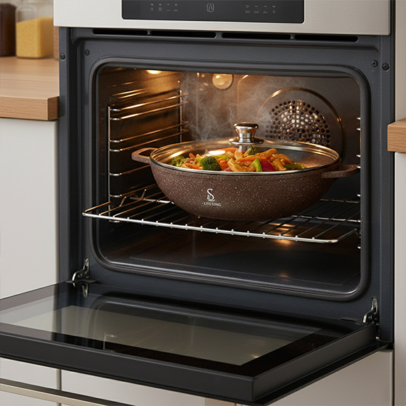 Frying pan with lid 32 cm