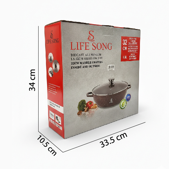 Frying pan with lid 32 cm
