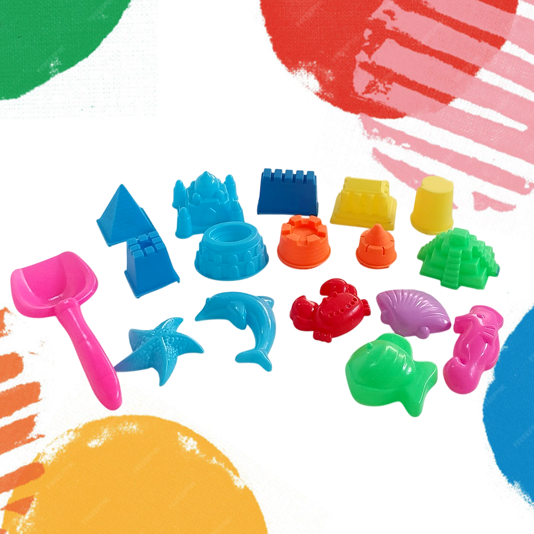 Kinetic sand in a bucket with figures 3 kg, Կապույտ