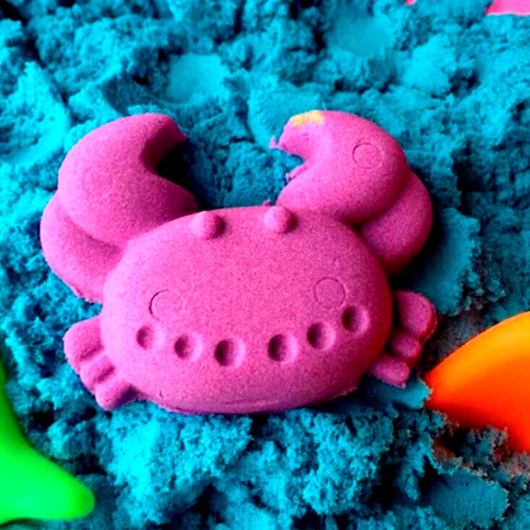Kinetic sand in a bucket 500 g, Մանուշակագույն