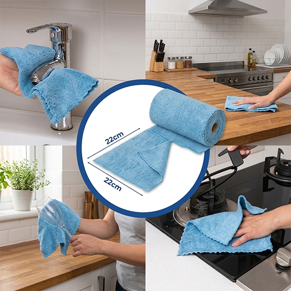 Салфетка из микрофибры 22x22 см 52 шт