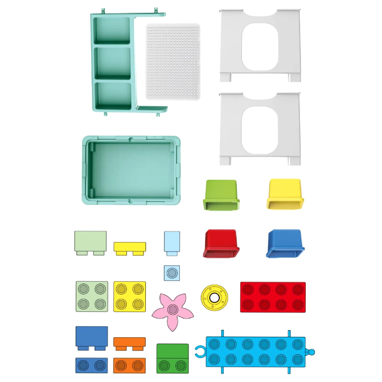 Children's table with lego set 69 pcs