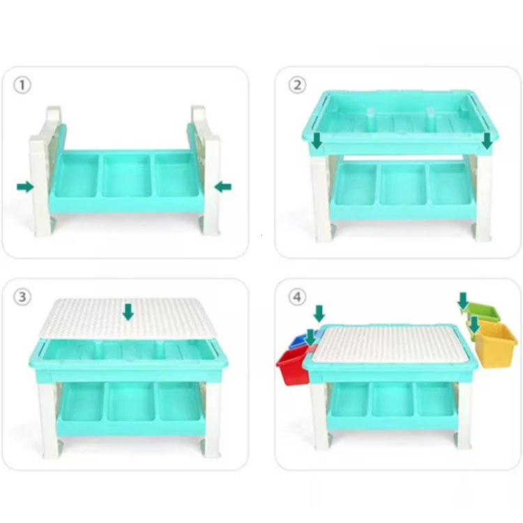 Children's table with lego set 69 pcs