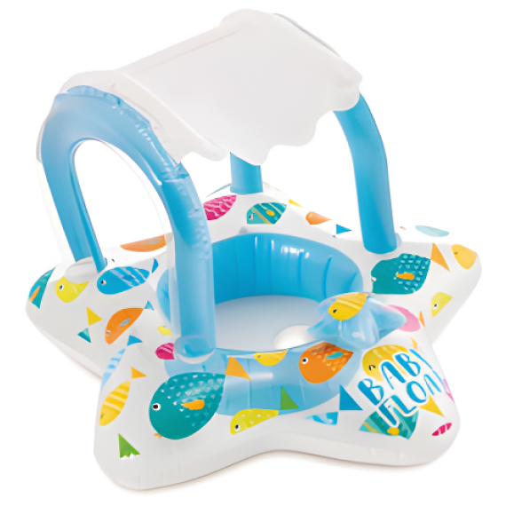 Swimming ring with legroom and awning 81x79 cm