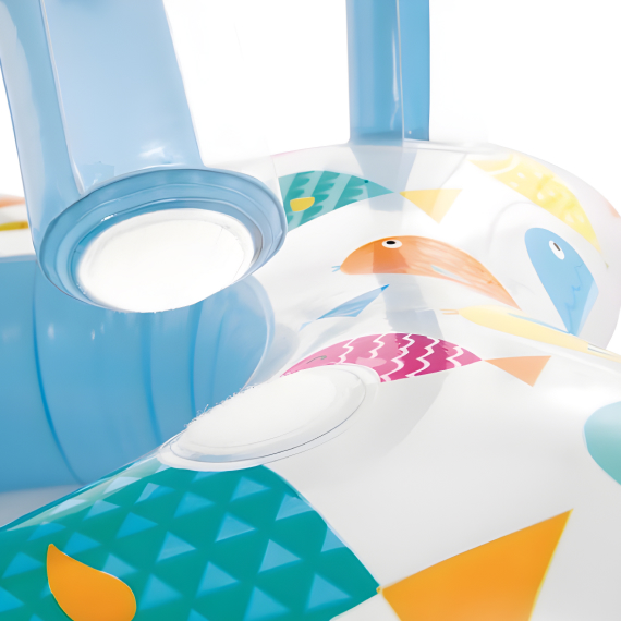 Swimming ring with legroom and awning 81x79 cm