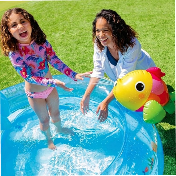 Inflatable pool with slide 193x310x71 cm