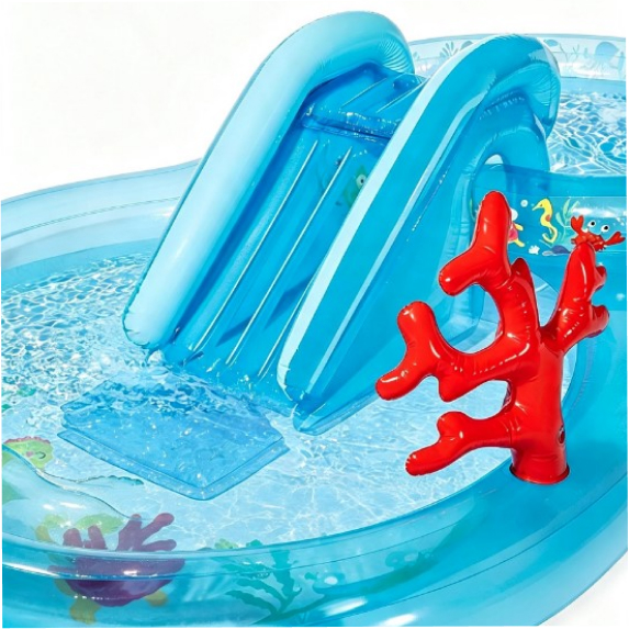 Inflatable pool with slide 193x310x71 cm