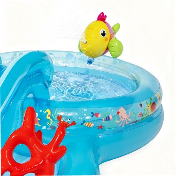 Inflatable pool with slide 193x310x71 cm