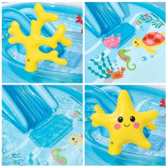 Inflatable pool with slide 193x310x71 cm