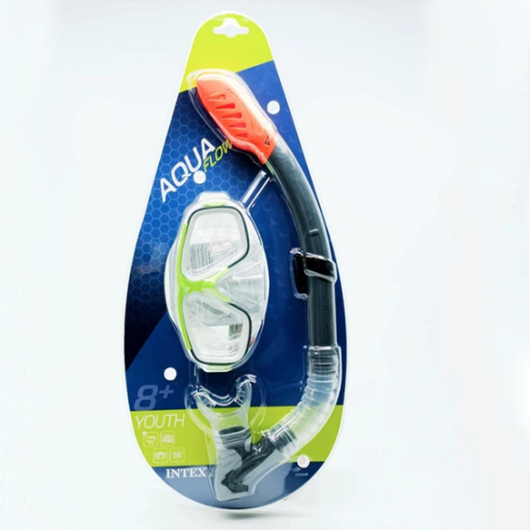 Swimming goggles with breathing tube