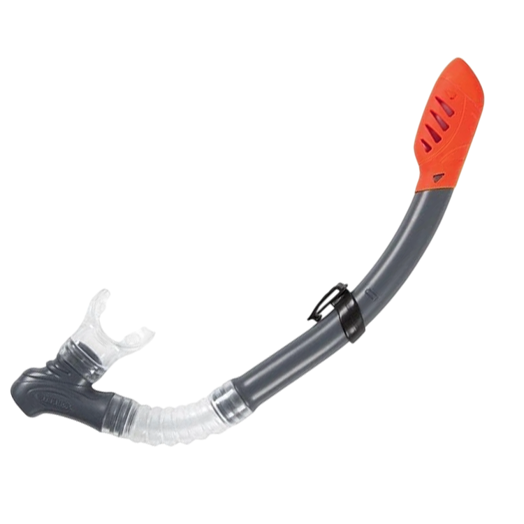 Swimming goggles with breathing tube