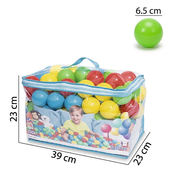 Plastic play balls 6,5 cm 100 pcs