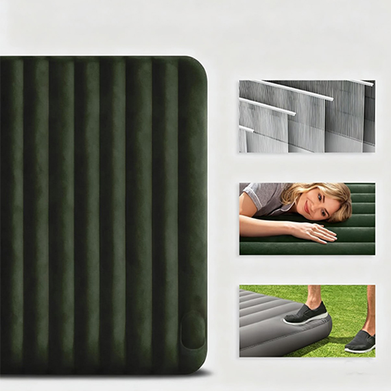 Air mattress with pump 152x203x25 cm