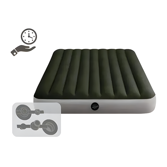 Air mattress with pump 152x203x25 cm