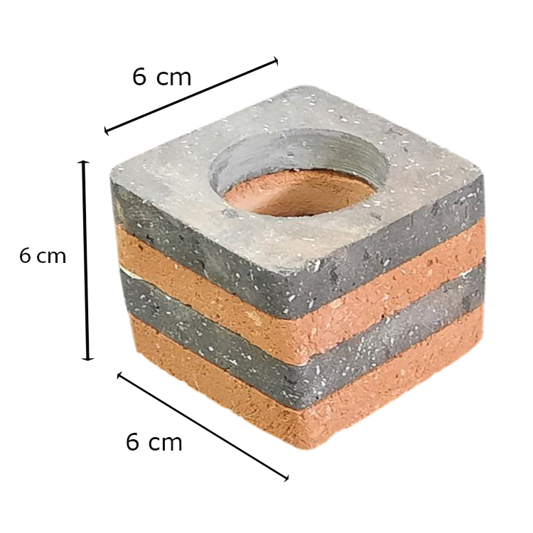 Candlestick / Planter tufa 6x6 cm