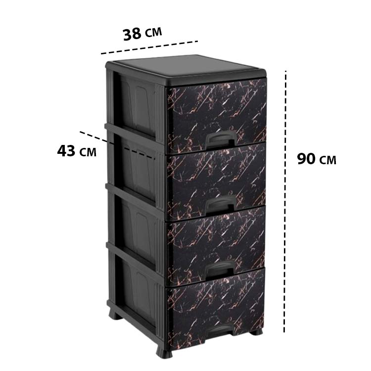 Chest with 4 drawer 38x90 cm