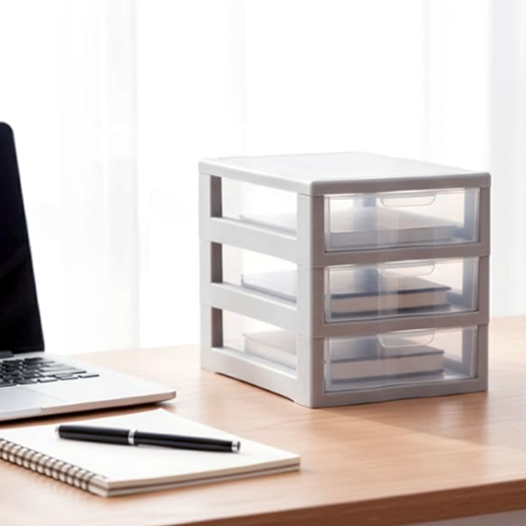 Storage container with 3 drawers 19x20x27 cm, Կակաո