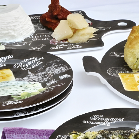 Cheese plates in porcelain 19 cm 4 pcs
