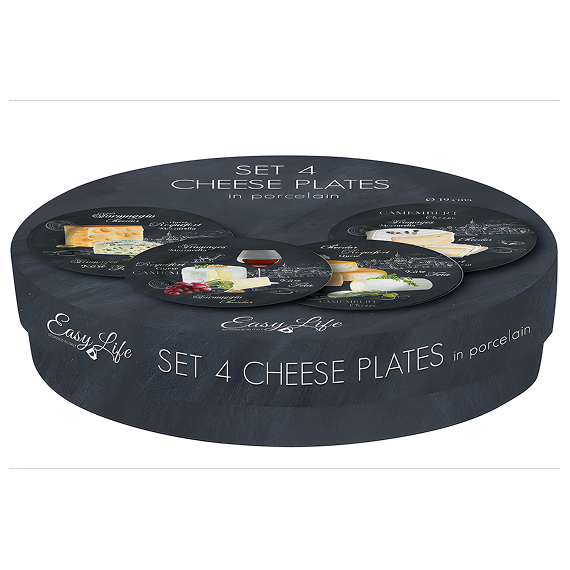 Cheese plates in porcelain 19 cm 4 pcs
