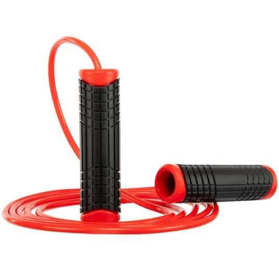 Skipping rope with plastic handle rubber cord, Կարմիր