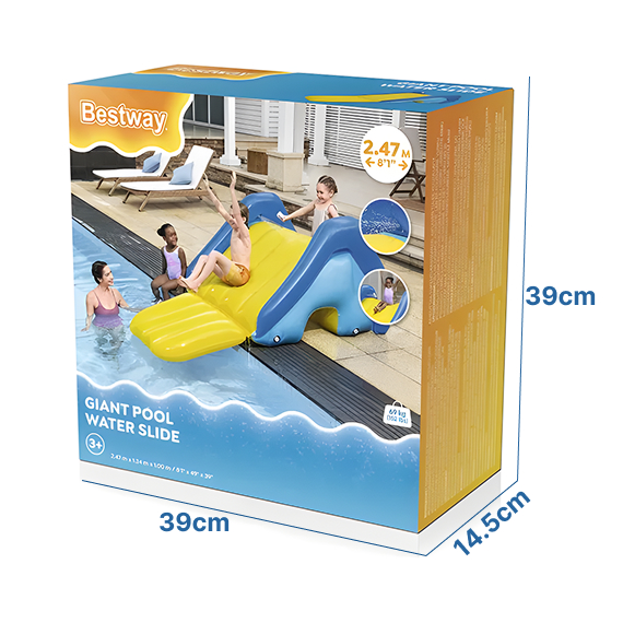 Inflatable pool slide 124x247x100 cm
