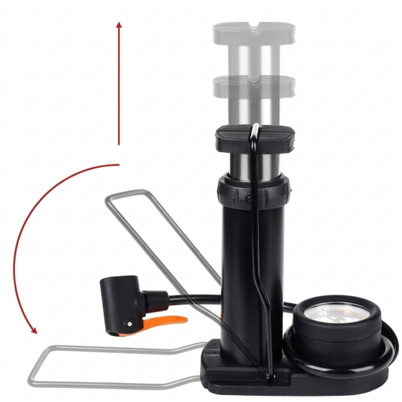 Pump with pressure gauge 18 cm