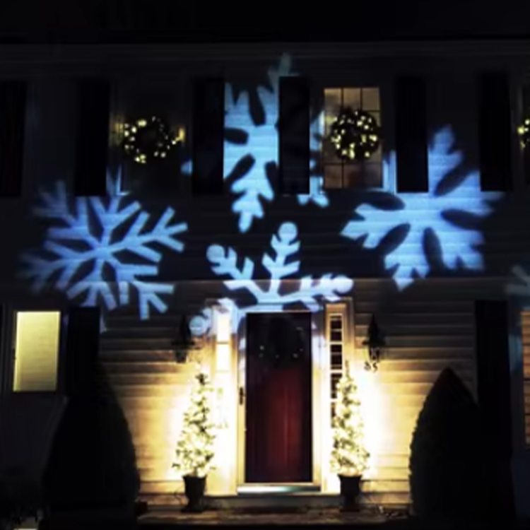 Outdoor snowflake projector