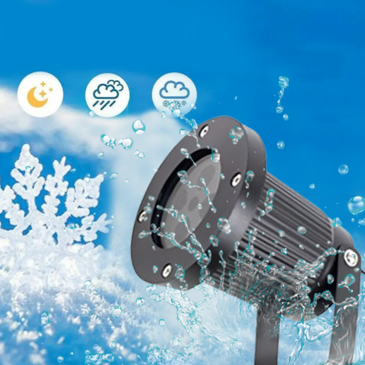 Outdoor snowflake projector
