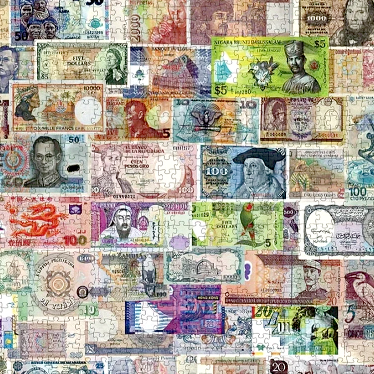 Փազլ 60х80 սմ 1500 կտոր ՝ Աշխարհի հիմնական արժույթները