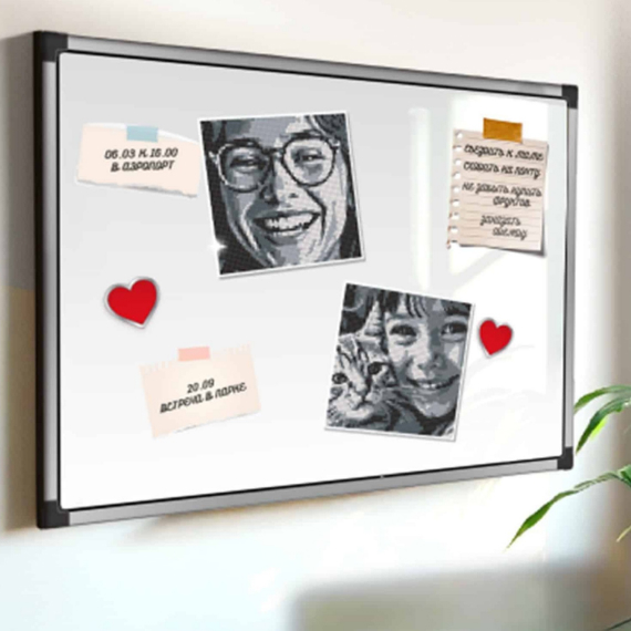 Diamond mosaic from any photo Magnetic 6000 rhinestones 5 colors 