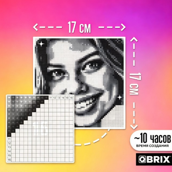 Diamond mosaic from any photo Magnetic 6000 rhinestones 5 colors 