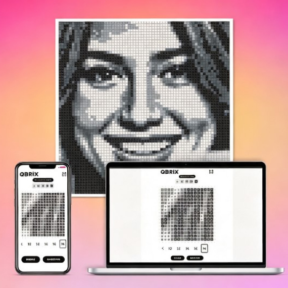 Diamond mosaic from any photo Magnetic 6000 rhinestones 5 colors 