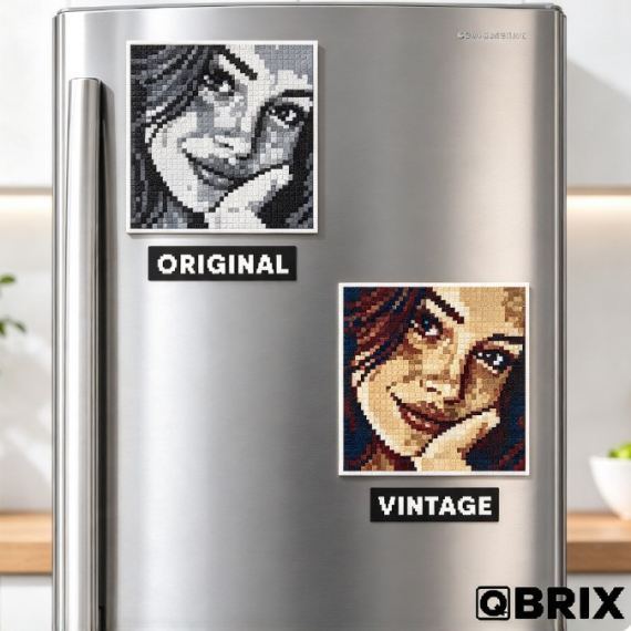 Diamond mosaic from any photo Magnetic 6000 rhinestones 5 colors 