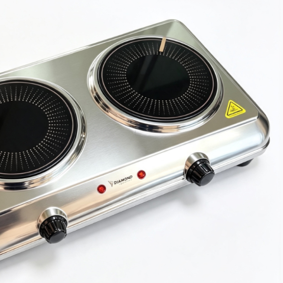 Double burner electric hot plate 2100 W