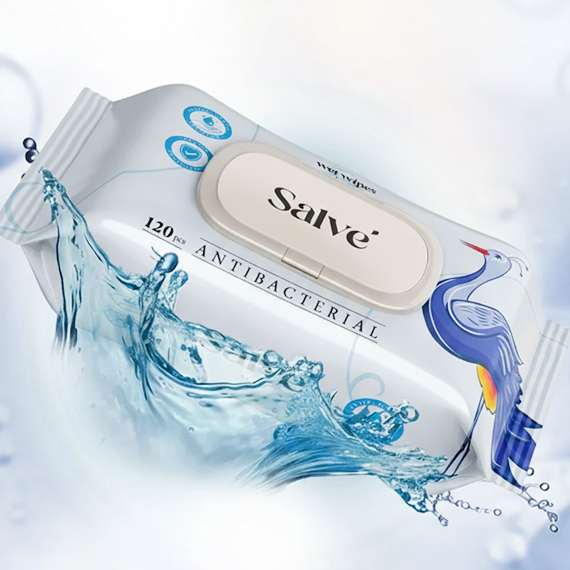 Antibacterial wet wipes 120 pcs