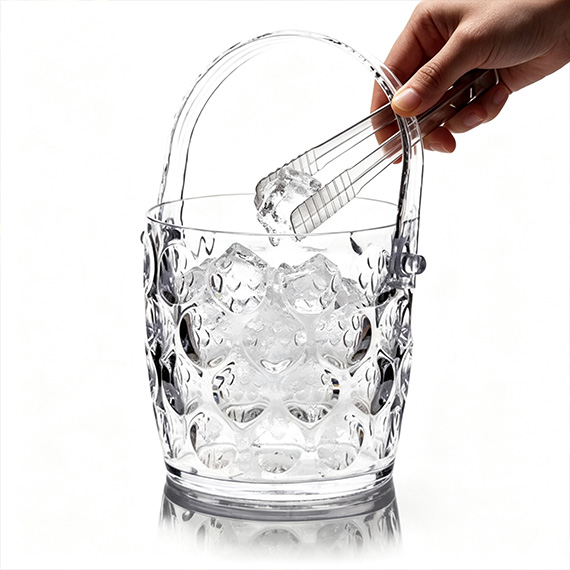 Ice bucket with tongs 12 cm