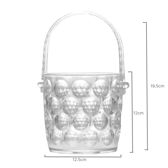 Ice bucket with tongs 12 cm