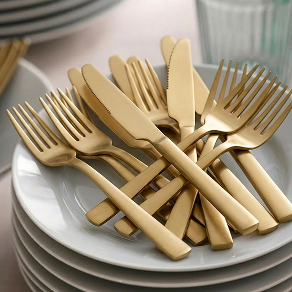 Flatware set 24 piece, Ոսկեգույն