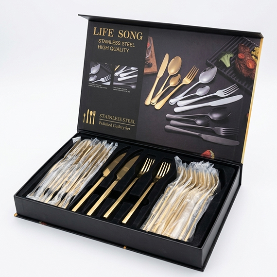 Flatware set 24 piece, Ոսկեգույն