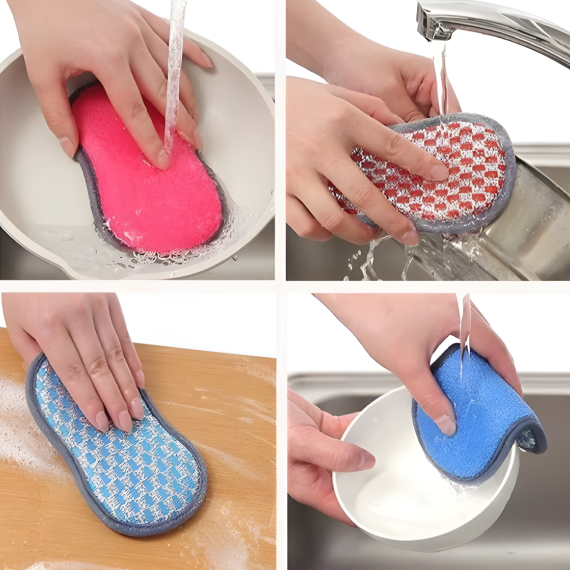 Sponge scourer 9x16 cm 3 pcs