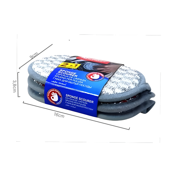 Sponge scourer 9x16 cm 3 pcs