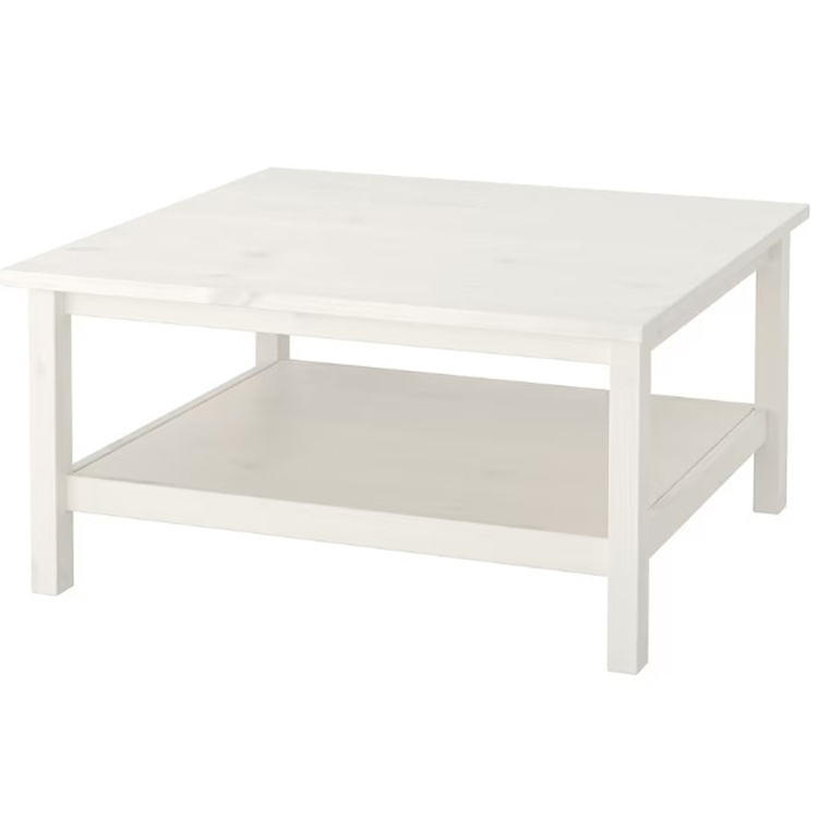 HEMNES white white stain, Coffee table, 90x90 cm - IKEA