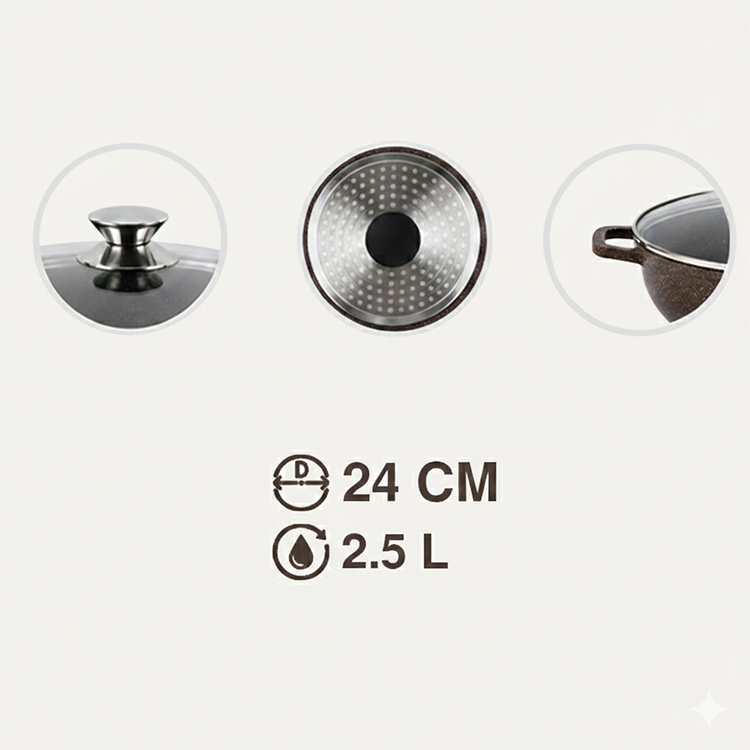 Frying pan with lid 24 cm