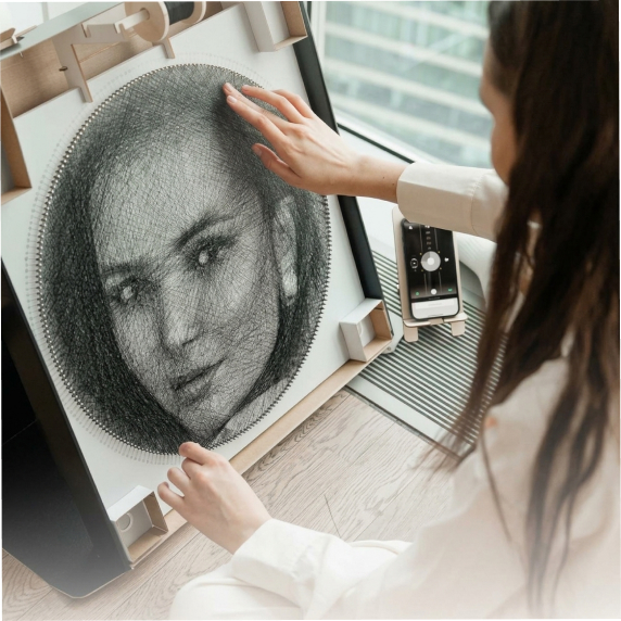 Картина из нитей по твоей фотографии 46 см