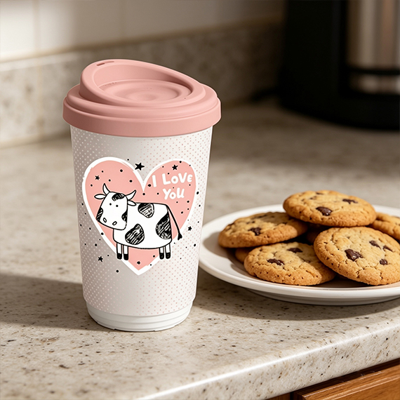 Thermocup 400 ml, I LOVE YOU