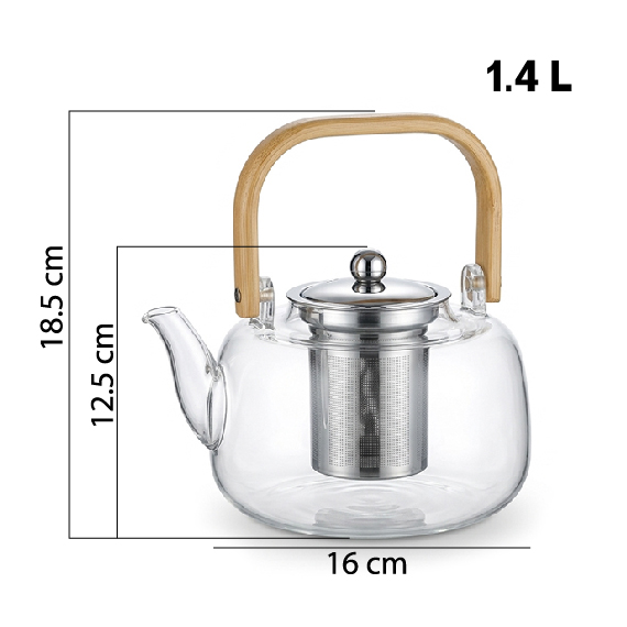 Teapot glass 1.4 l 