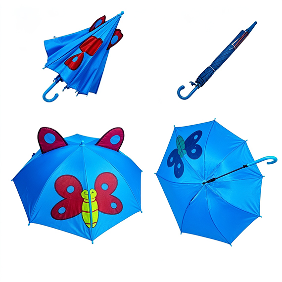 Kids umbrella with whistle 60 cm, Կապույտ