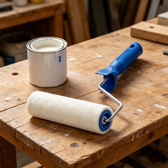 Velour roller with bracket 24 cm